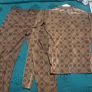 Marine Serre Beige Patterned Ensemble